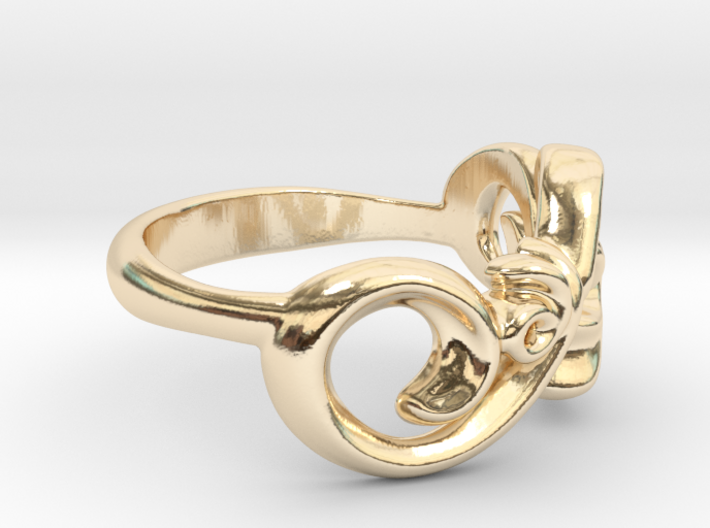 Style minimalist design word ring 3d printed Style Ring