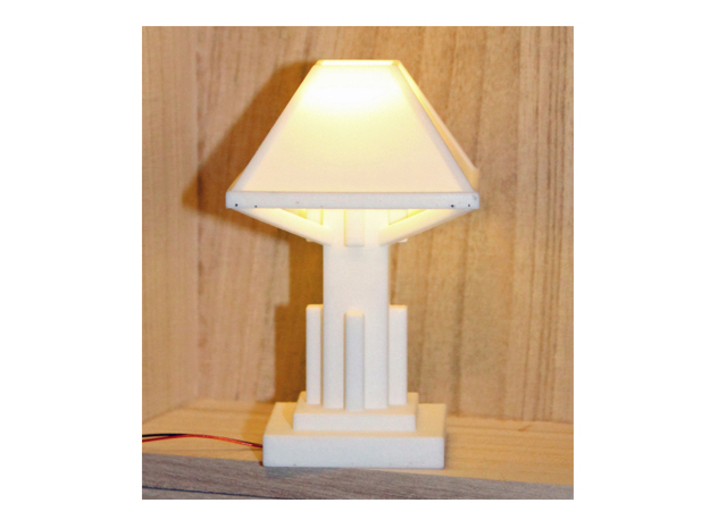 1/6 scale Arts and Crafts Lamp 3d printed Shown with added LED light