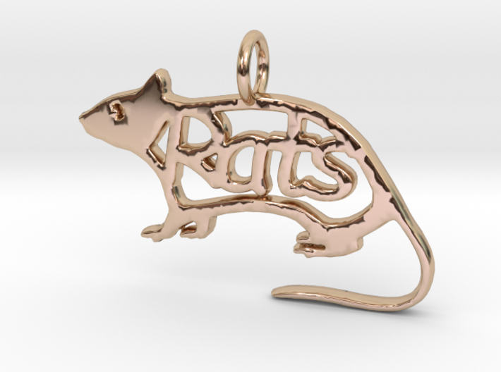 Rats pendant - Precious 3d printed