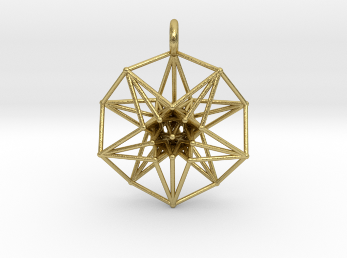 5d hypercube pendant - 3 sizes 3d printed