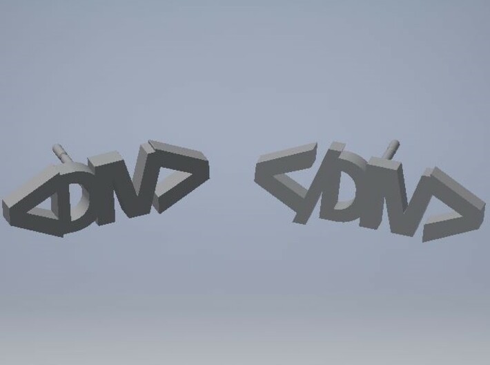 DIV Tag Earrings 3d printed 