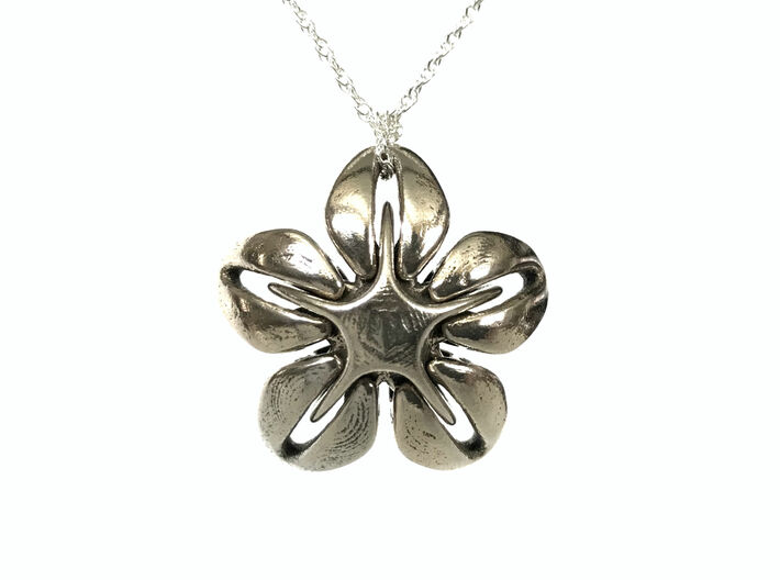 Carnelian Transgender Flower Necklace 3d printed 
