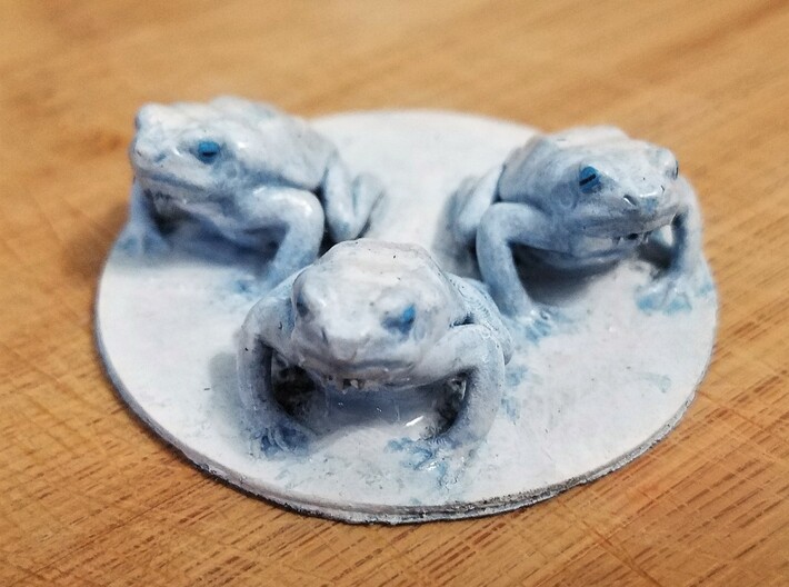 Giant Ice Toad Trio 3d printed