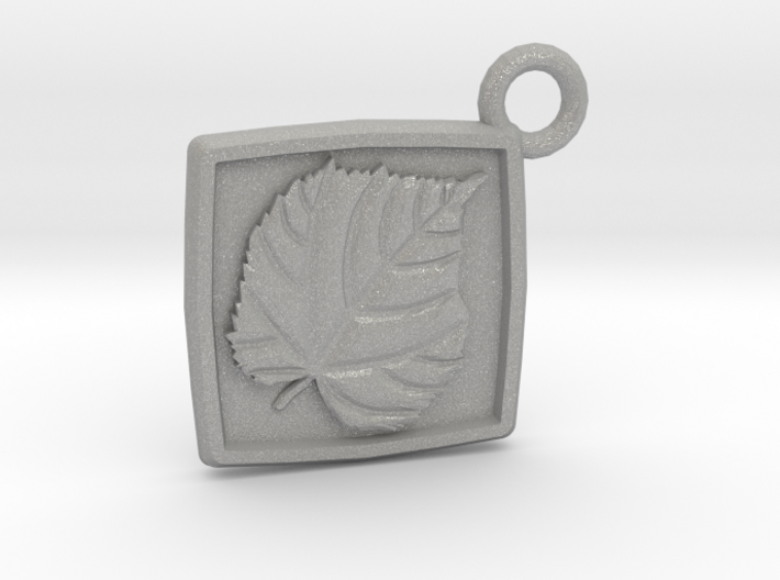 Linden leaf keychain 3d printed