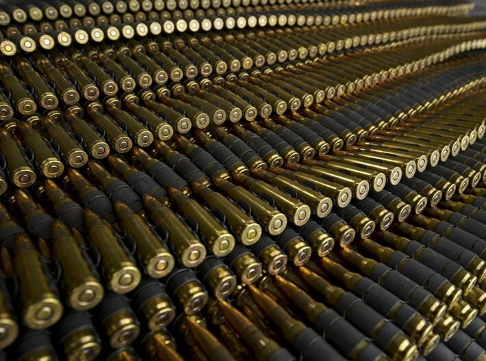 1/10 scale 0.50&quot; 12.7x99mm NATO ammunition x 50 3d printed