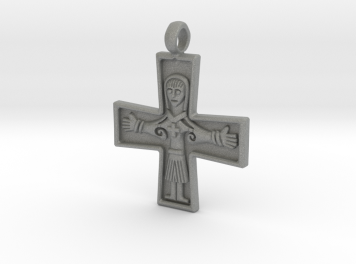 Virgin Mary Cross Pendant 3d printed