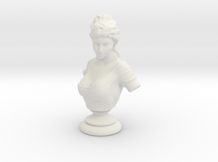 1:18 Scale Marble Bust Statue (Human Female) 3d printed 
