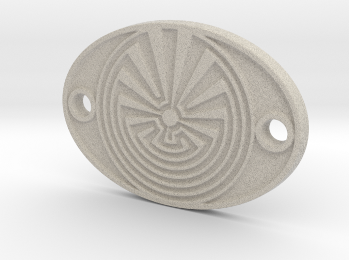Radial Labyrinth Aromatherapy Convertible Pendant 3d printed 