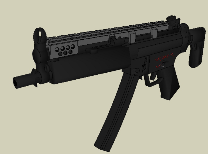 MP5 Full Length Picatinny Rail 3d printed 