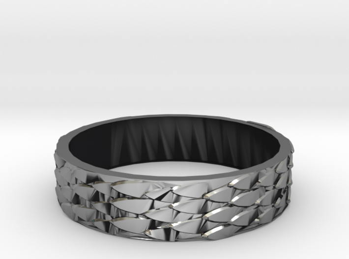 Celtic Dragon Scale Ring (Female version) 3d printed 