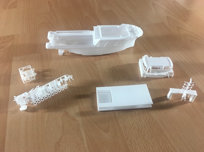 Lewek Kea, Details 1 of 2 (1:200, RC) 3d printed all parts to assemble model