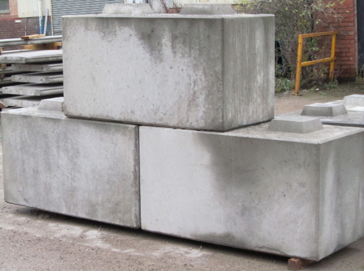 1/64th Precast Barrier Concrete Block 3d printed 