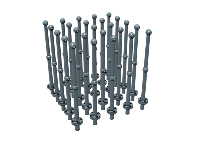 1/48 USS Olympia Stanchions Type A (set of 25) 3d printed 