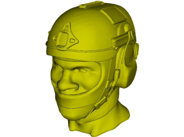 1/18 scale SOCOM operator E helmet &amp; head x 1 3d printed