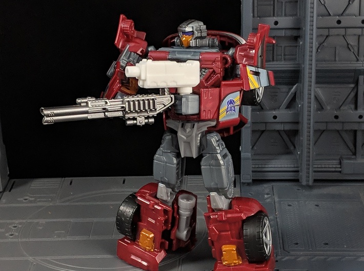 TF Combiner Wars Stunticon Car Cannon Adapter Set 3d printed Combined with weapon in Robot Mode 