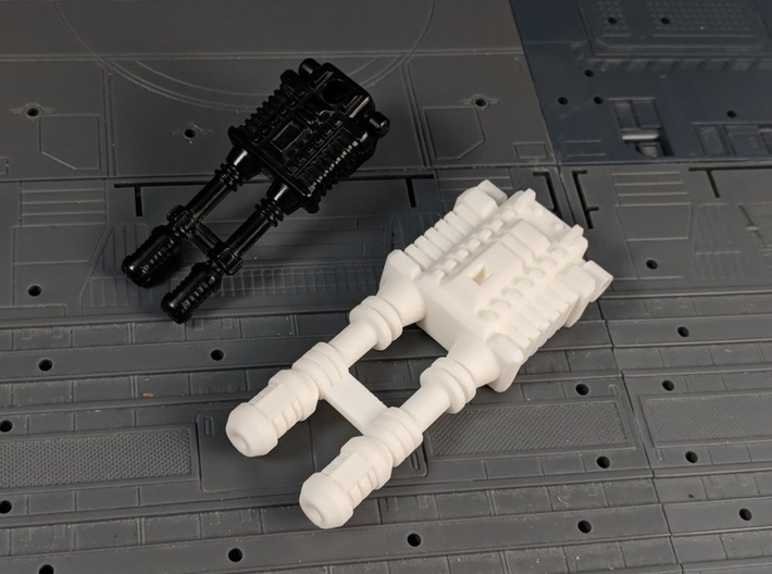 TF Combiner Wars Brake-Neck Wildrider Car Cannon 3d printed Compared to G1 accessory