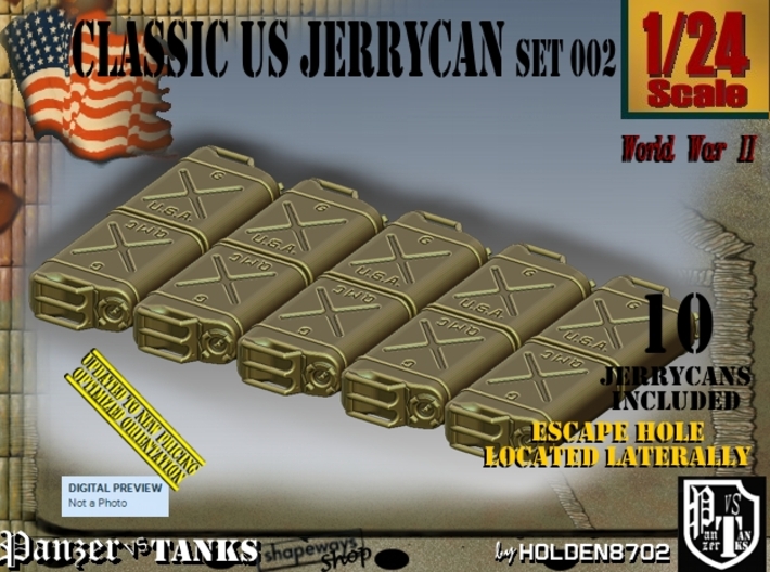 1/24 US Jerrycan Hollow side Set002 3d printed