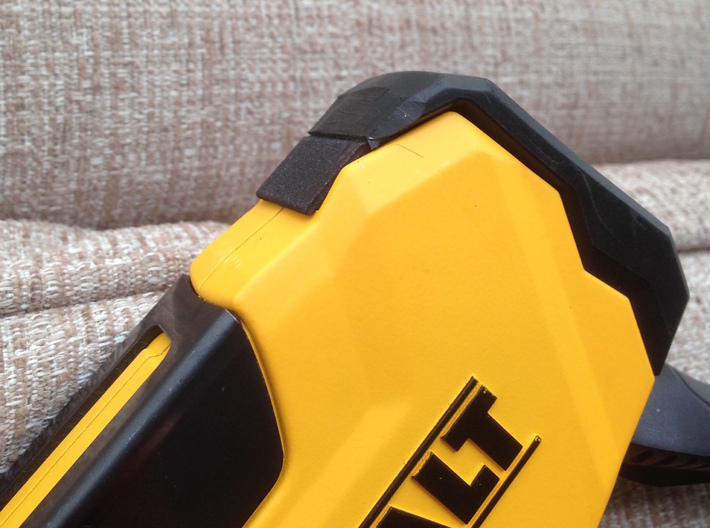 DeWalt Staple Gun Top Cover Modification 3d printed The leading edge of the top cover trimmed flush