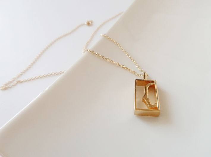 Independent  3d printed 14k plated Gold xs