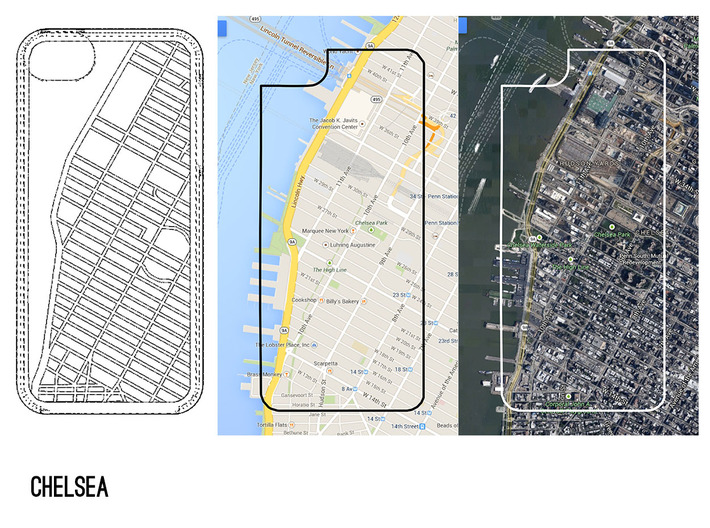 Chelsea NYC Neighborhood Map iPhone 5/5s Case 3d printed 