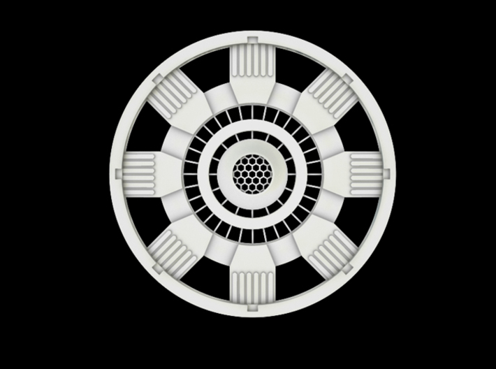 Iron Man Mark IV Arc Reactor (1 of 2 parts) 3d printed Front