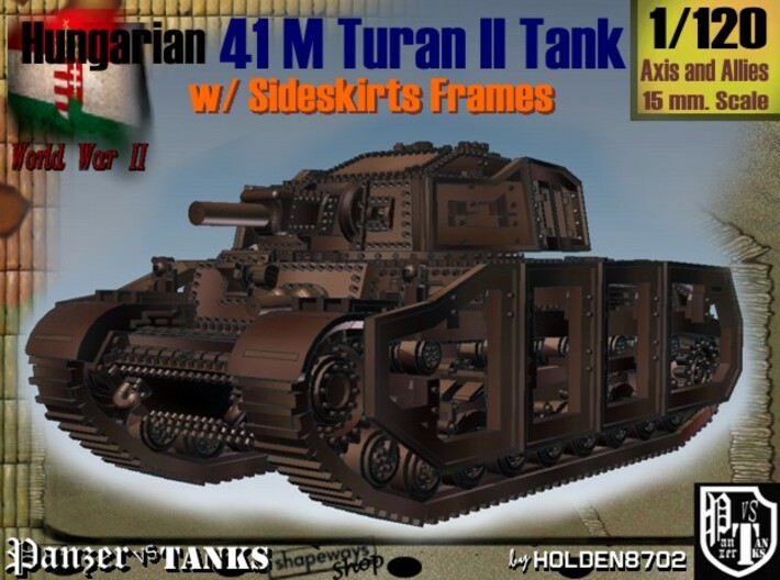 1-120 Hungarian 41M Turan II Sideskirts Frames 3d printed