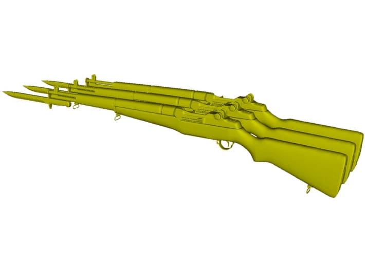 1/22.5 scale Springfield M-1 Garand &amp; bayonet x 3 3d printed