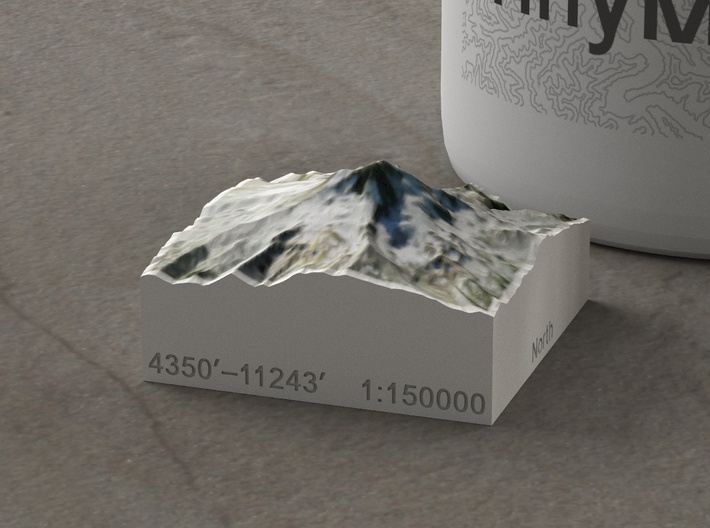 Mt. Hood, Oregon, USA, 1:150000 Explorer 3d printed 