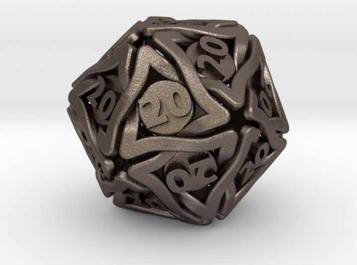 Twined All 20's version - Novelty D20 gaming dice 3d printed 
