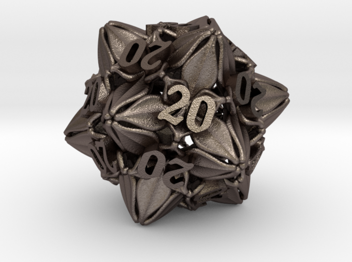 Floral All 20's version - Novelty D20 gaming dice 3d printed 