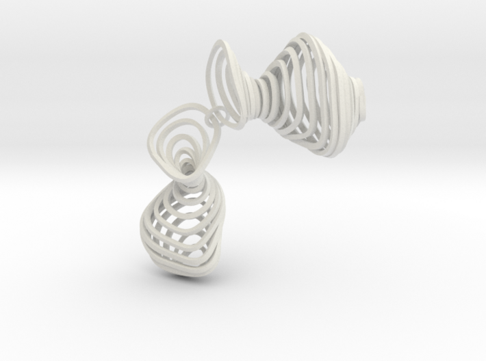 swimming earrings attached 3d printed