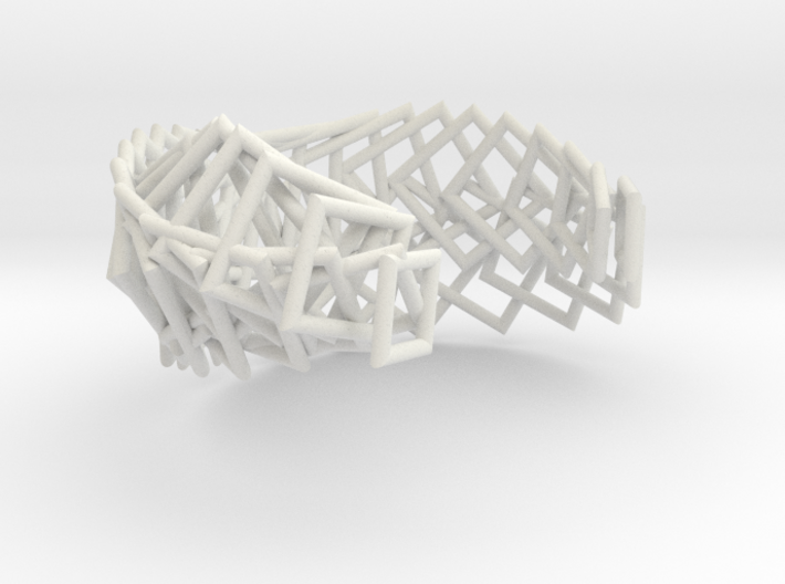 Gold Steel Arithmetic Cuff FIXED 3d printed