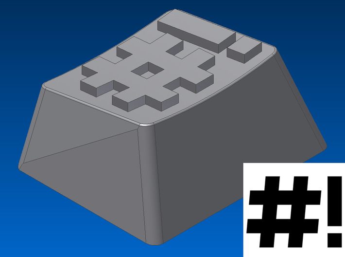 Crunchbang Keycap (R1, 1.25x) 3d printed