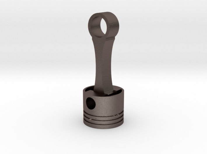 Piston and rod keychain 3d printed