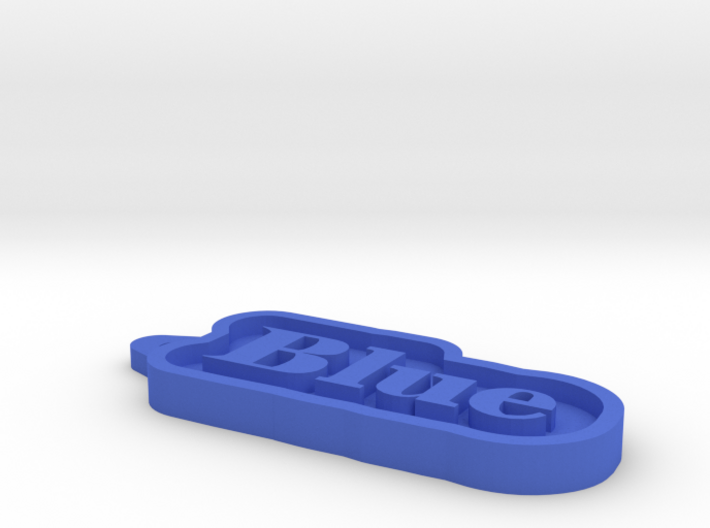 Blue Name Tag 3d printed