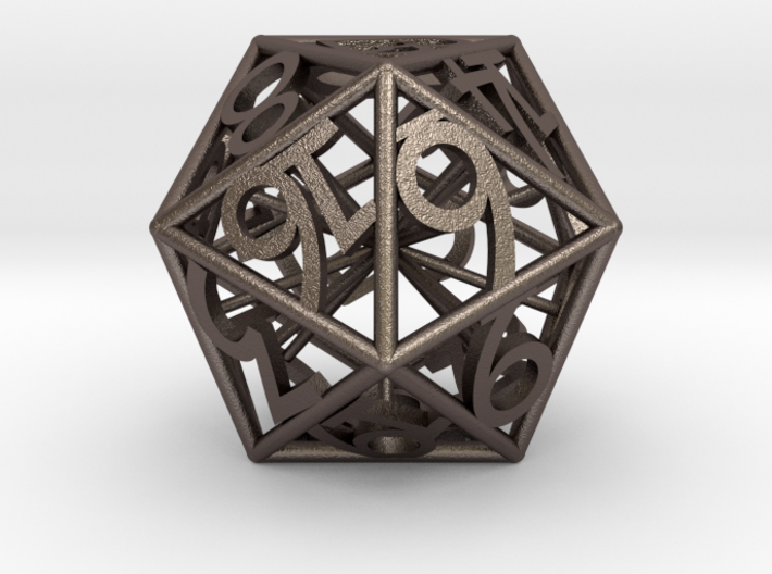 D20 Balanced - Numbers Only Heart Crit 3d printed 