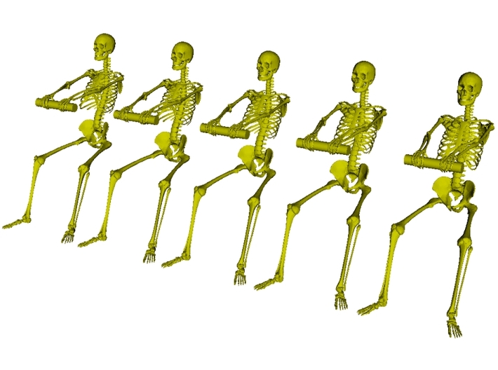 1/35 scale Viking oarsman skeleton figures x 5 3d printed