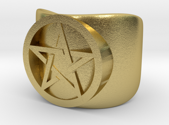 Pentacle Ring - thick 3d printed