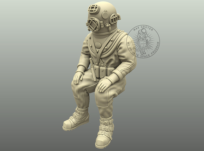 Diver seated /1:32 3d printed