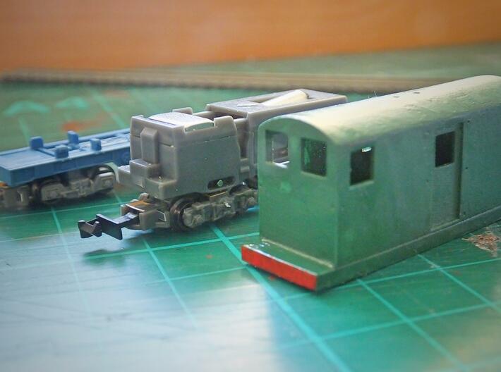N6.5 loco body for Rokuhan shorty chassis 3d printed Painted print shown with Rokuhan chassis