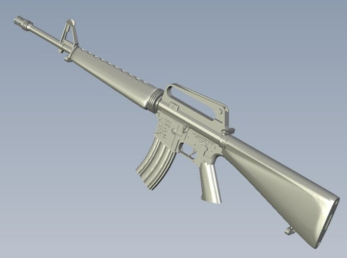 1/20 scale Colt M-16A1 rifle x 1 3d printed 