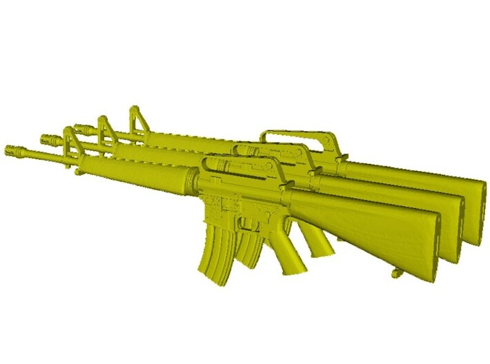 1/20 scale Colt M-16A1 rifles x 3 3d printed
