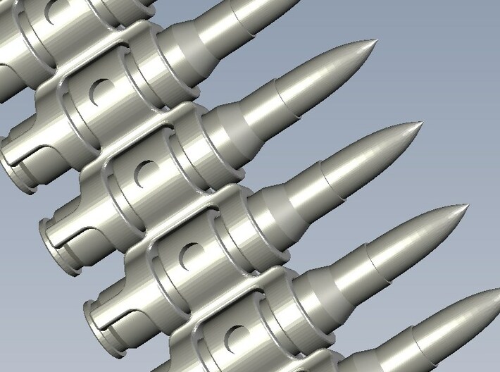 1/20 scale 7.62x51mm NATO ammunition x 100 rounds 3d printed 