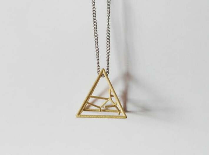 Naked Pyramid Pendant 3d printed 