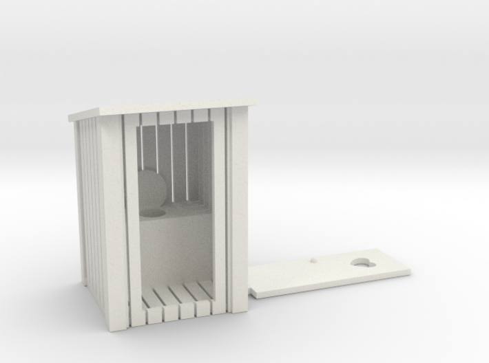 Outdoor toilet H0 1:87 scale 3d printed 