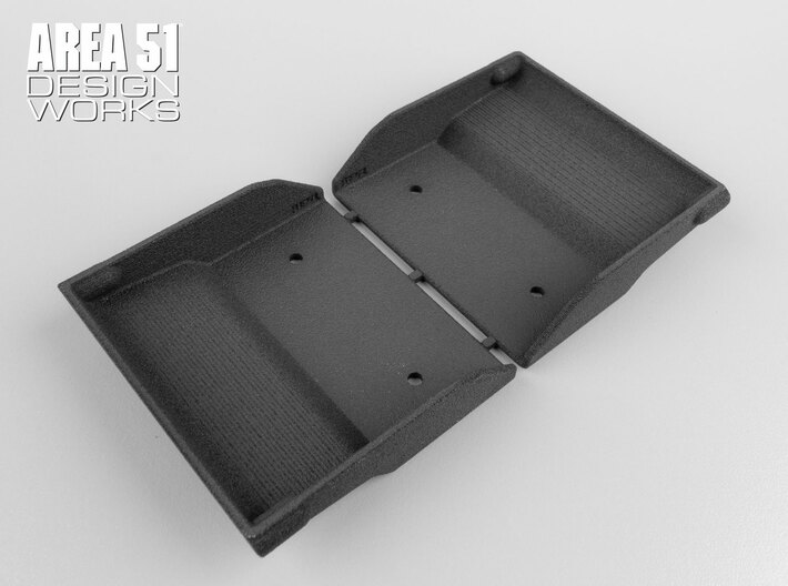 RC8B3.1 Wing Splitter, low (2pcs) 3d printed Shown in black before separation