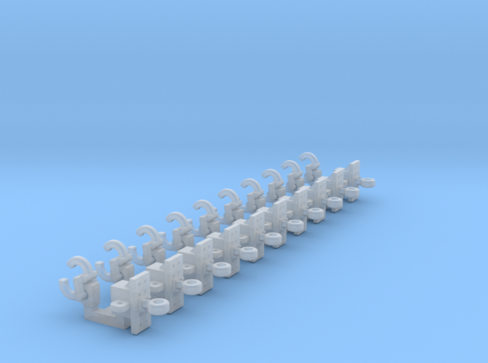 Pintle Hitch &amp; Trailer Hitches 10 Pack 1-87 HO Sca 3d printed