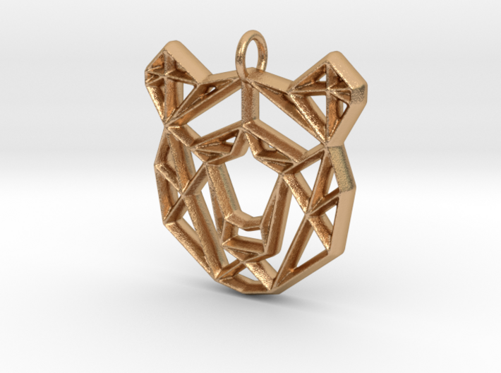 Geometirc Bear Shaped Pendant 3d printed