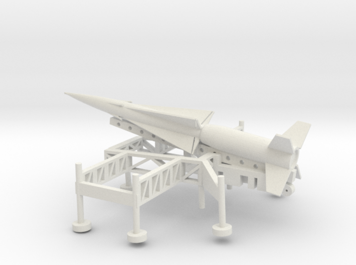 1/87 Scale Nike Missile and Launch Pad 3d printed