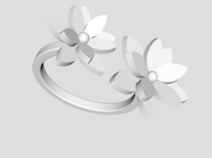 Flower Ring  M 3d printed 